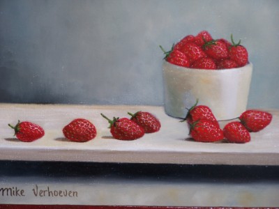 Aardbeien 30x40 "Te Koop"30 euro Aardbeien 30x40 "Te Koop"30 euro